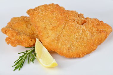Steak Schnitzel isolated, escalope meat clipart
