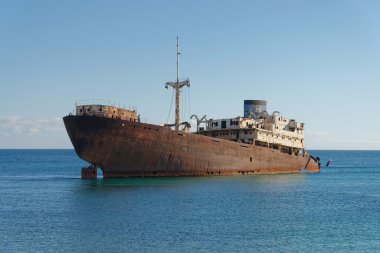 Shipwreck on Lanzarote, Spain clipart