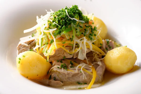 Beef meat with potato — Stock Photo, Image