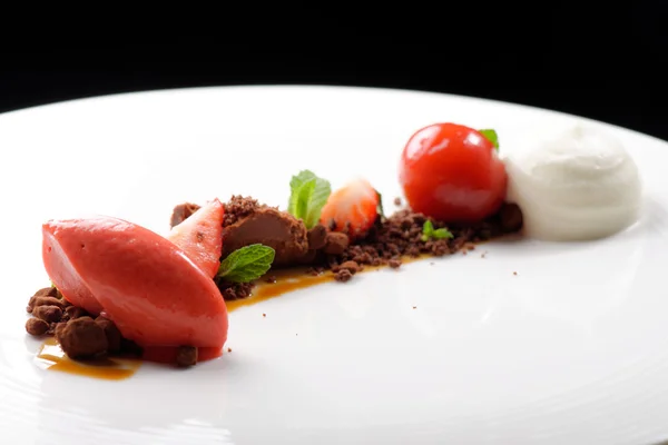 Fine Dining Dessert — Stockfoto