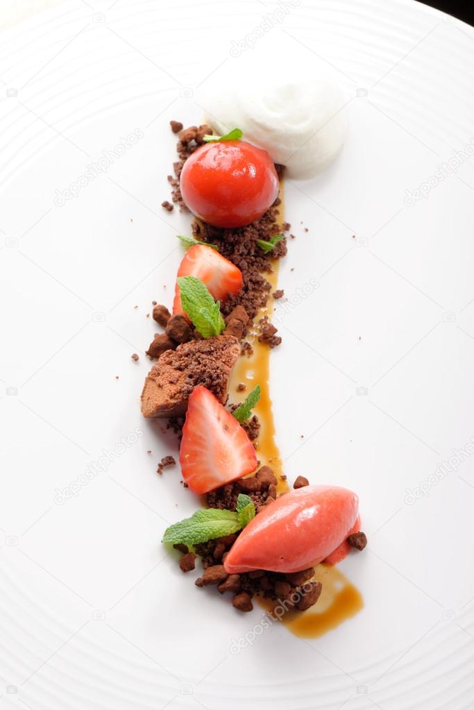 Fine Dining Dessert Stock Photo Image By C Vision Si 61539619