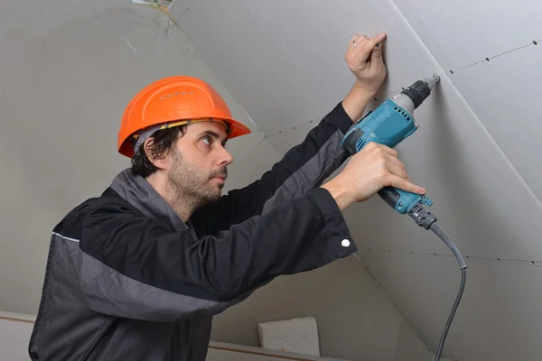 Certified electrician worker — Stock Photo, Image