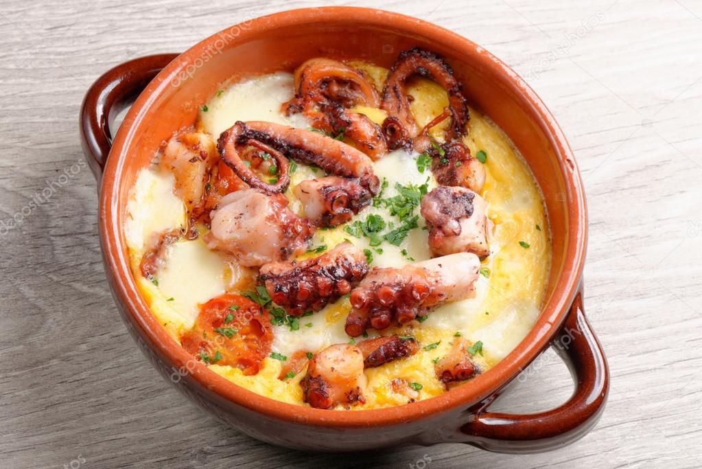 Spanish tapas with  octopus