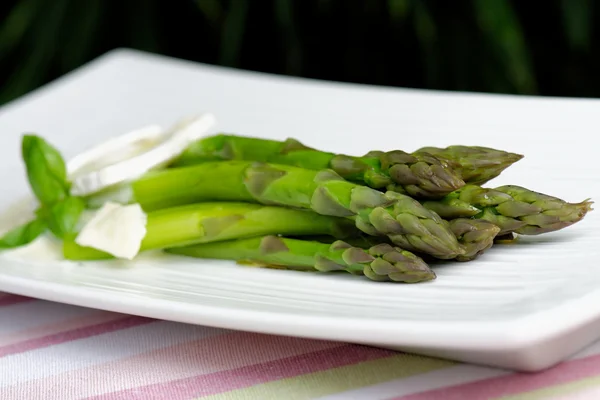 Close up of fresh green asparagus — Stock Photo, Image