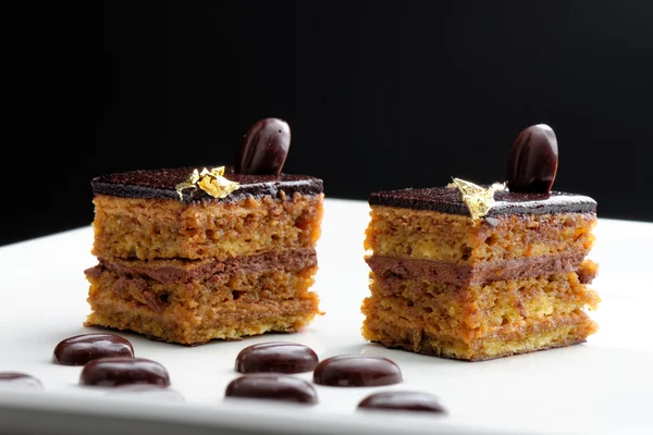 Pasteles de café gourmet francés — Foto de Stock