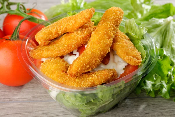 Fastfood kippensalade — Stockfoto