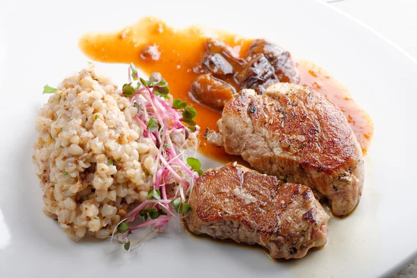 Grilled pork tenderloin — Stock Photo, Image