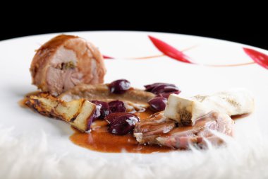 İyi yemek, gurme ana Entree sahası ızgara kuzu biftek