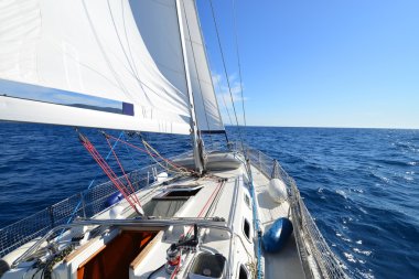 Sailing yacht clipart