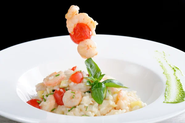 Risotto met garnalen — Stockfoto