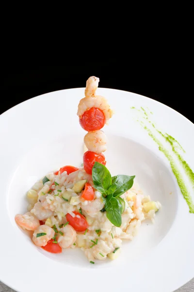 Risotto with shrimps/fine dining — Stock Photo, Image