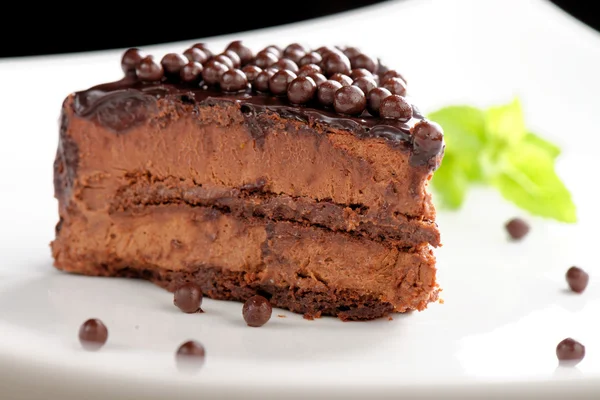 巧克力奶油蛋糕 — 图库照片
