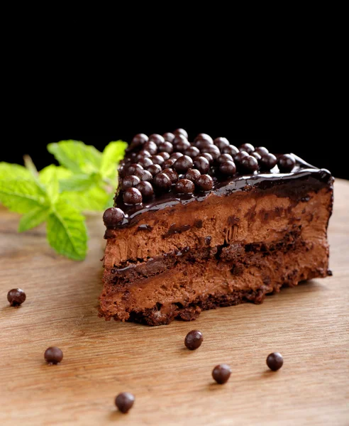 Chocolade crème taart — Stockfoto