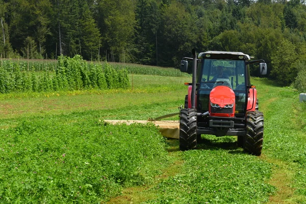 Organikus mezőgazdasági termelő traktor — Stock Fotó