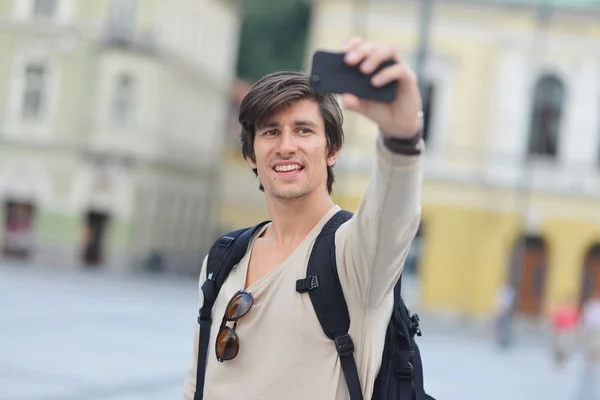 Estudiante / turista tomando autorretrato — Foto de Stock
