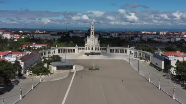 Portekiz Deki Ftima Tapınağının Insansız Hava Aracı Görüntüsü — Stok video
