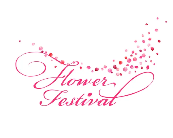 Inscrição: festival de flores —  Vetores de Stock
