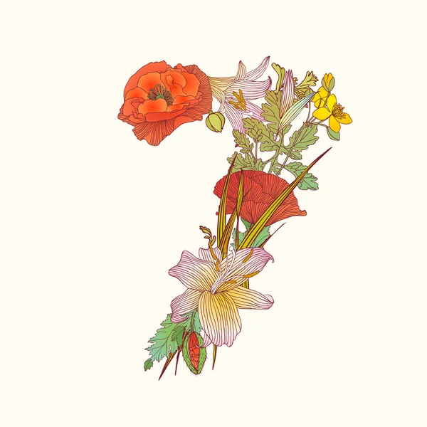 Floral ΑΡΙΘΜΟΣ εικόνα 7 — Διανυσματικό Αρχείο