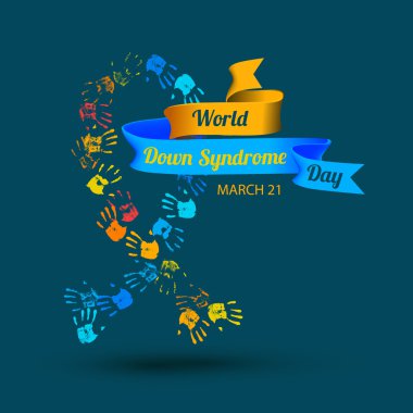  March 21. World Down Syndrome Day. clipart