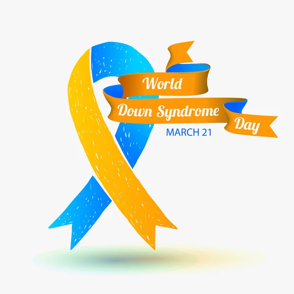 World Down Syndrome Day. 21 mars — Stock vektor