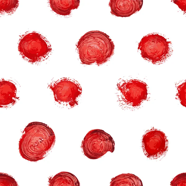 Nahtlose abstrakte Muster - rote Farbkreise — Stockvektor