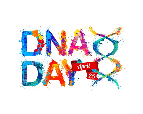 DNA gün. 25 Nisan — Stok Vektör