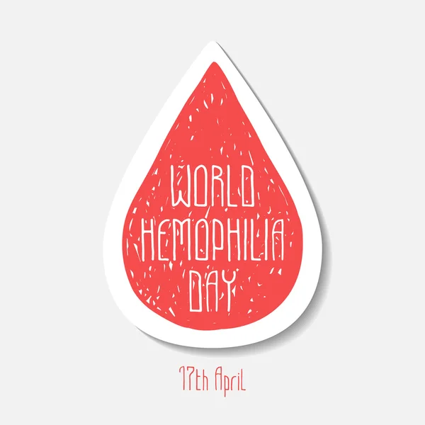 Dia mundial da hemofilia. 17 de Abril —  Vetores de Stock