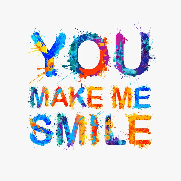 Je maakt me smile. Motivatie inscriptie — Stockvector