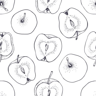sorunsuz vektör desen - doğrusal elma