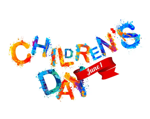 Children's day. June 1 — Stock Vector