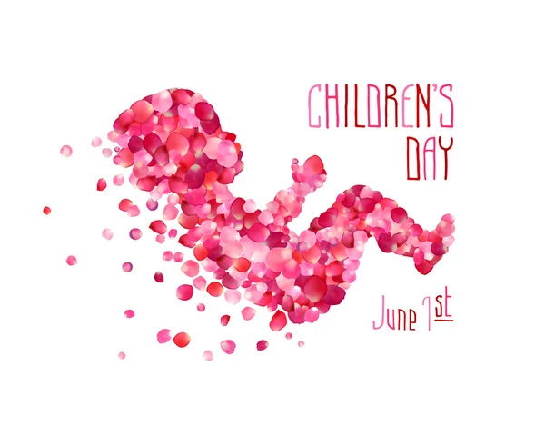 Barnens dag. 1 juni — Stock vektor