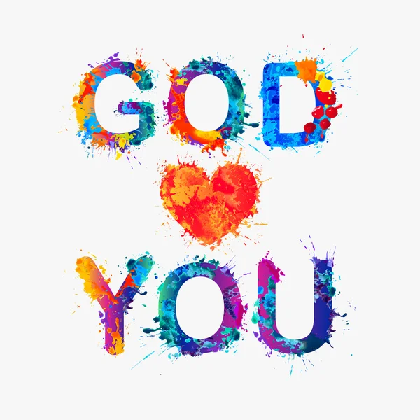 Dios te ama . — Archivo Imágenes Vectoriales