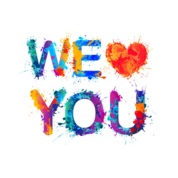 We love you — Stock Vector