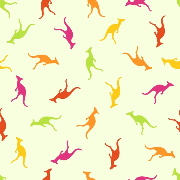 Seamless pattern - kangaroo — Stock Vector