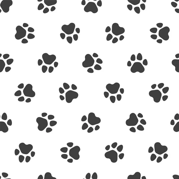 Seamless vector pattern - traces of paws — Stock Vector