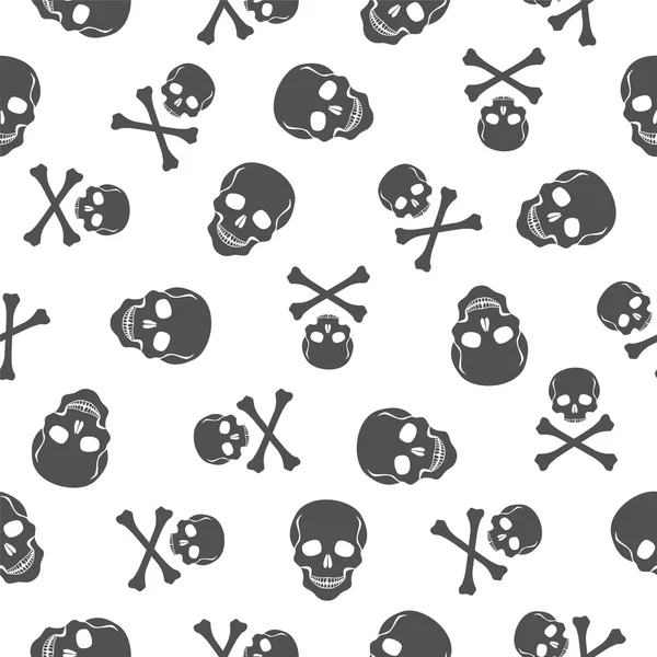 Skull seamless pattern — Stock Vector