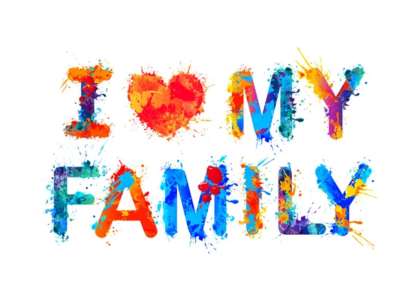 I love my family — Stock Vector