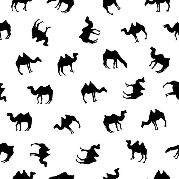 Seamless pattern - camels. — Stock Vector