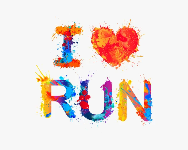 Ik hou van run — Stockvector