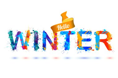 Merhaba kış. Vektör