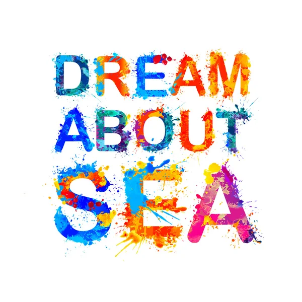 海を夢します。 — ストックベクタ