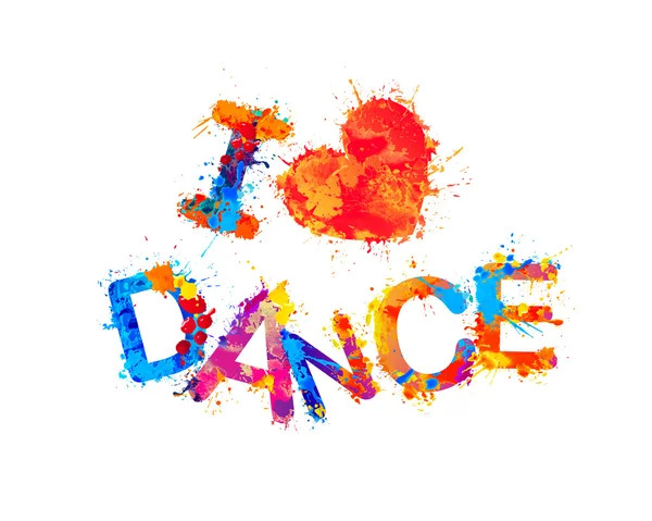 I love dance. Vector — Stock Vector