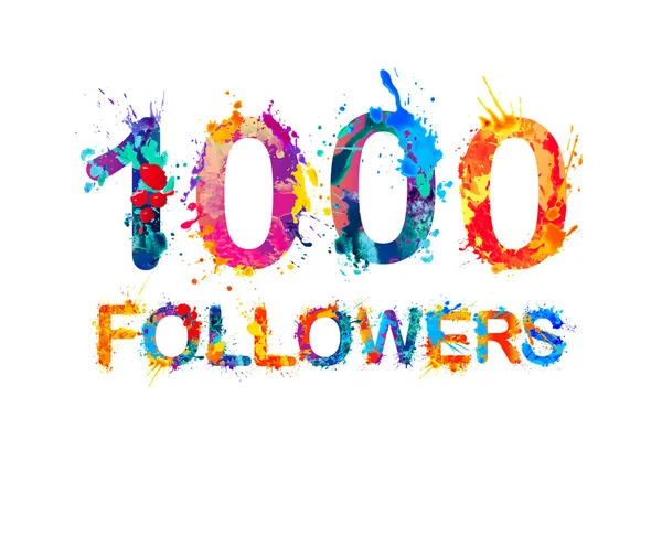 1000 (mil) seguidores — Vetor de Stock
