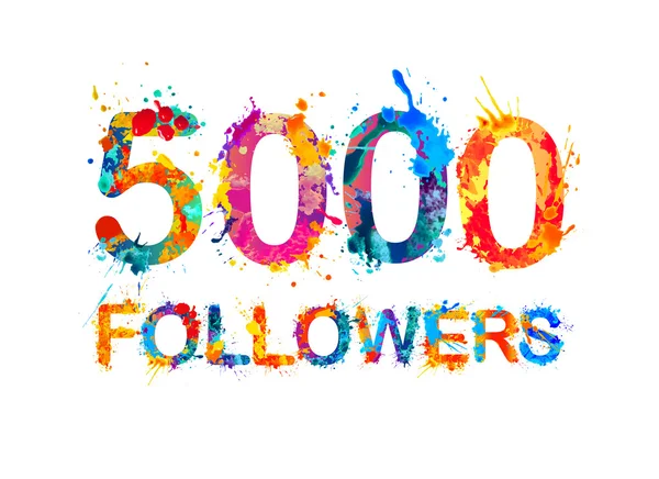 5000 (cinco mil) seguidores . — Vetor de Stock