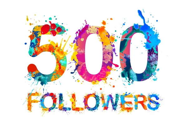 500 (cinco mil) seguidores . — Vetor de Stock