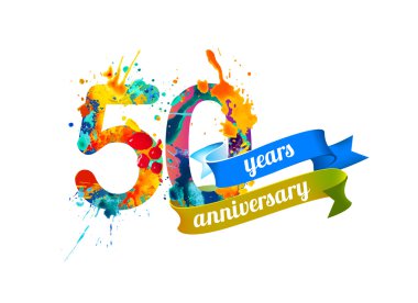 50 (fifty) years anniversary clipart