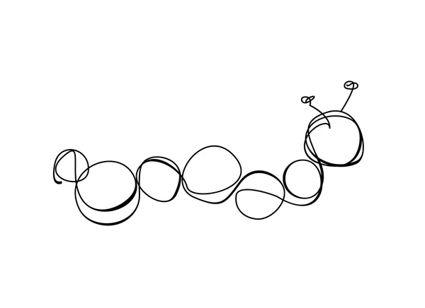 Caterpillar vector lineaire teken — Stockvector