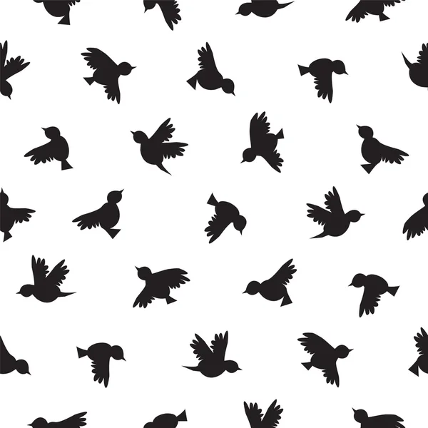 Seamless mönster - fåglar — Stock vektor