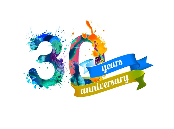 50 (30) let výročí — Stockový vektor
