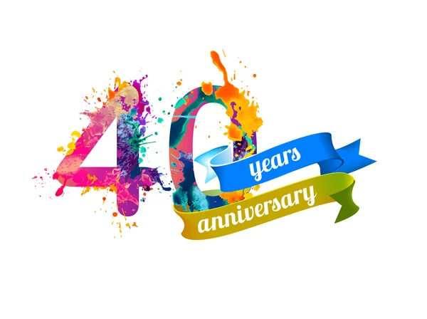 40 (40) Jahre Jubiläum — Stockvektor